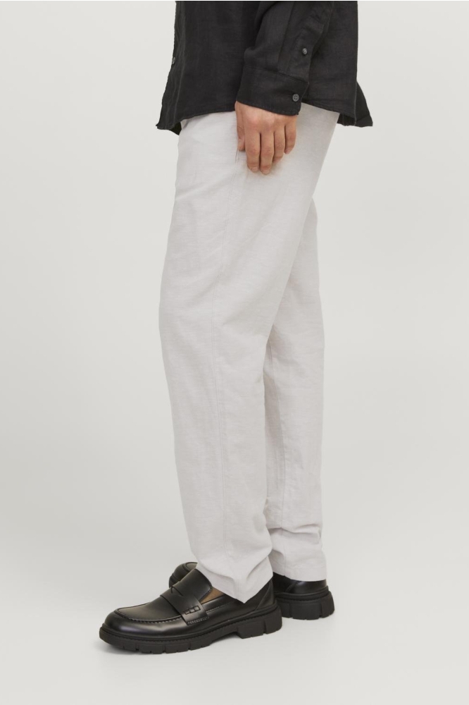 JPSTACE SUMMER LINEN BLEND CHINO PA 12248604 CROCKERY/MELANGE